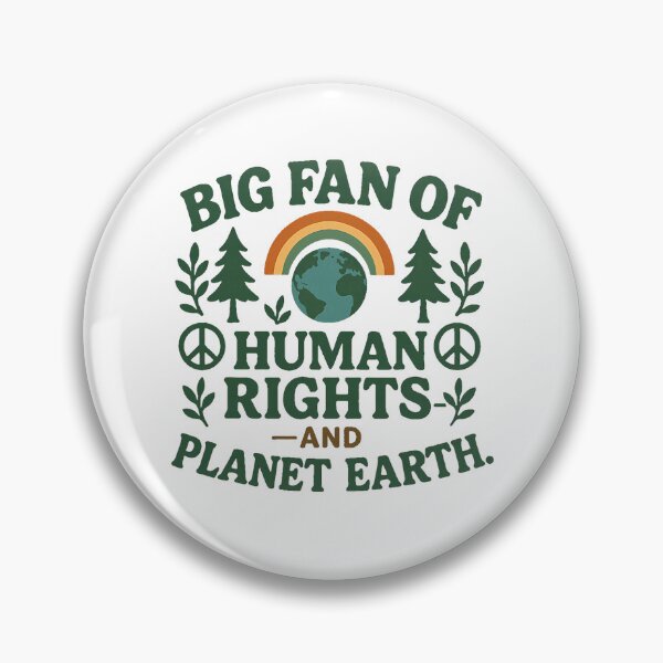 Item preview, Big Fan of Human Rights Earth Day Planet Environmental Retro designed and sold by leolawaller.