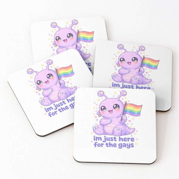 Item preview, I’m Just Here for the Gays Cute Alien Pride Quote designed and sold by Aryabek.