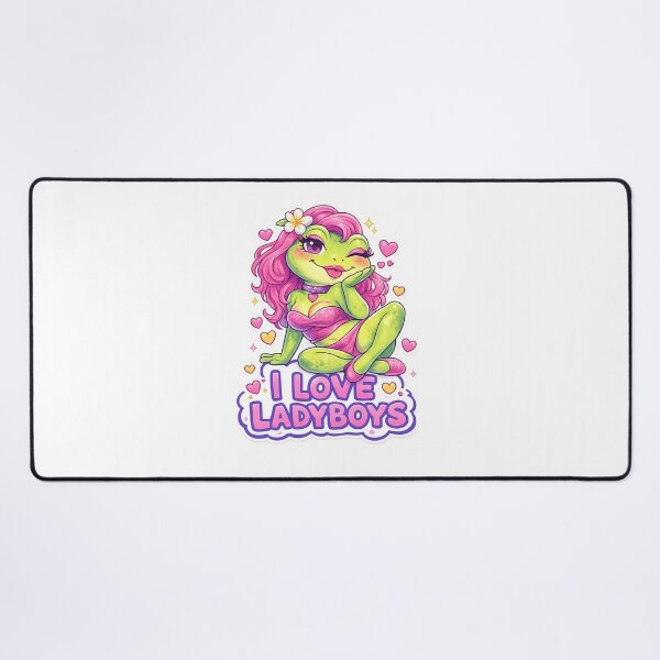 Item preview, I Love Ladyboys Flirty Frog Cartoon Quote designed and sold by Aryabek.