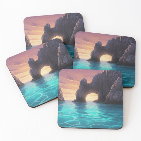 Item preview, The Arch of Cabo San Lucas - Magical Twilight Travel Poster designed and sold by Rod_Studio_Shop.