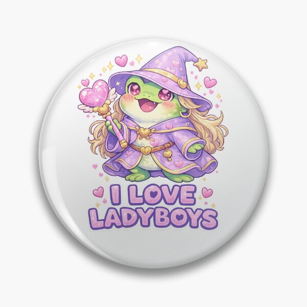 Item preview, I Love Ladyboys Cute Frog Wizard Pride Quote designed and sold by Aryabek.