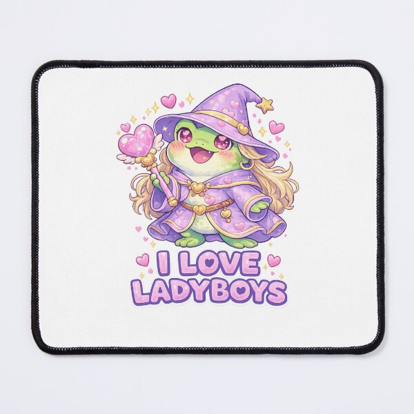 Item preview, I Love Ladyboys Cute Frog Wizard Pride Quote designed and sold by Aryabek.
