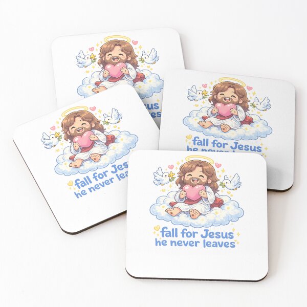 Item preview, Fall for Jesus He Never Leaves Cute Christian Quote designed and sold by Aryabek.