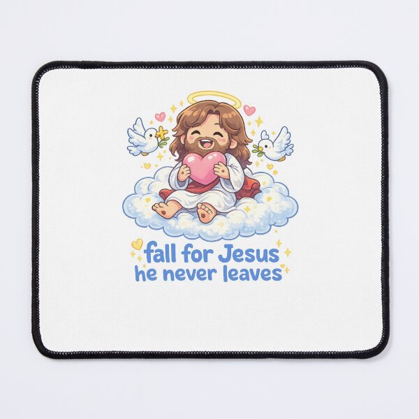 Item preview, Fall for Jesus He Never Leaves Cute Christian Quote designed and sold by Aryabek.