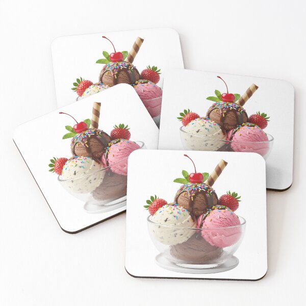 Item preview, Chocolate Strawberry Ice Cream Bowl designed and sold by PriyankaSonara.