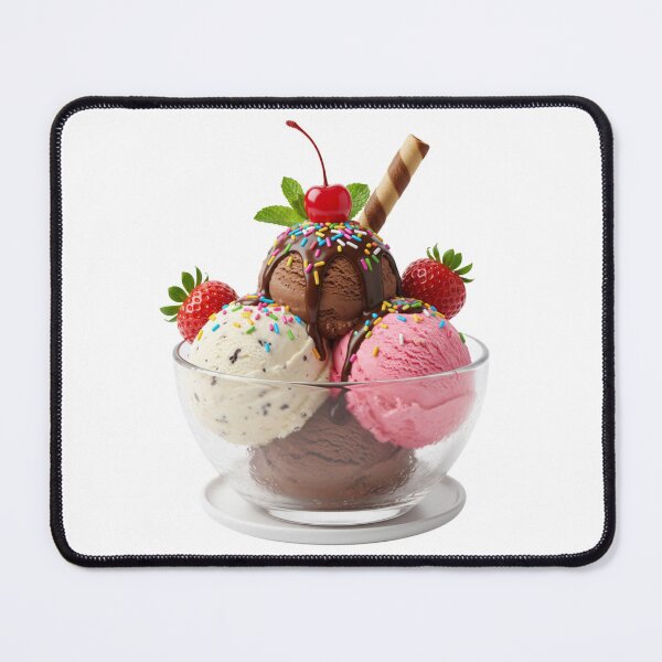 Item preview, Chocolate Strawberry Ice Cream Bowl designed and sold by PriyankaSonara.