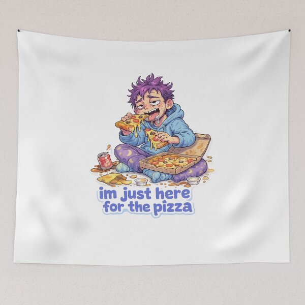 Item preview, I’m Just Here for the Pizza Funny Late Night Food Quote designed and sold by Aryabek.