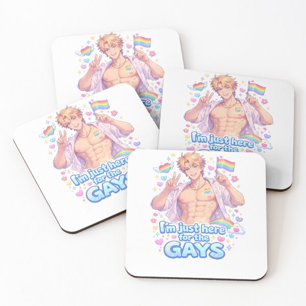 Item preview, I’m Just Here for the Gays Rainbow Pride Quote designed and sold by Aryabek.