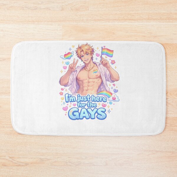 Item preview, I’m Just Here for the Gays Rainbow Pride Quote designed and sold by Aryabek.