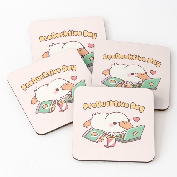 Item preview, Cute Duck Chilling With Laptop ProDucktive Day designed and sold by rustydoodle.