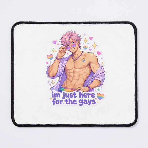 Item preview, I’m Just Here for the Gays Cute Pride Heart Quote designed and sold by Aryabek.