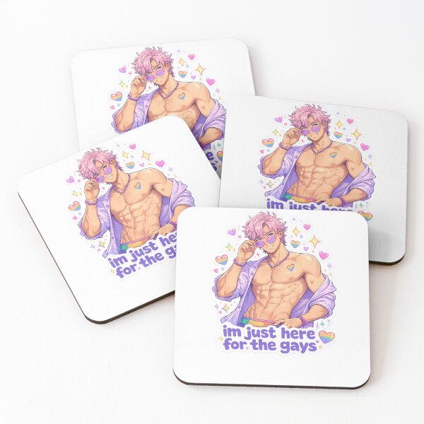 Item preview, I’m Just Here for the Gays Cute Pride Heart Quote designed and sold by Aryabek.
