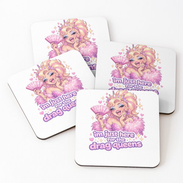 Item preview, I’m Just Here for the Drag Queens Glam Pride Quote designed and sold by Aryabek.
