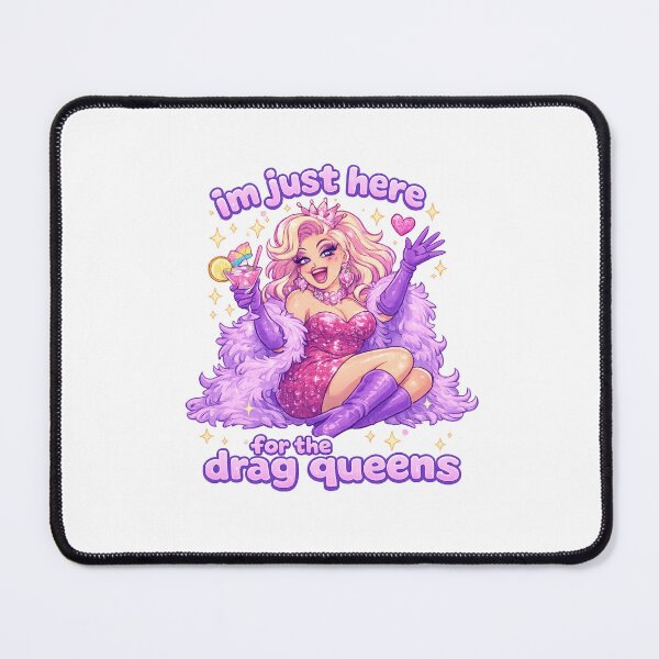 Item preview, I’m Just Here for the Drag Queens Glam Cocktail Pride Quote designed and sold by Aryabek.
