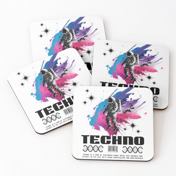 Item preview, TECHNO  - Zero G Space Tech (Black) designed and sold by Discothreadz.