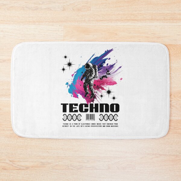 Item preview, TECHNO  - Zero G Space Tech (Black) designed and sold by Discothreadz.