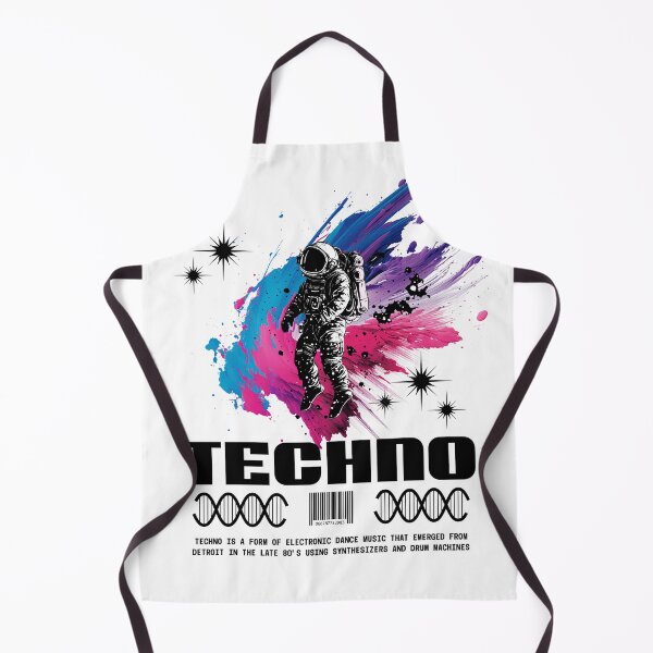 Item preview, TECHNO  - Zero G Space Tech (Black) designed and sold by Discothreadz.