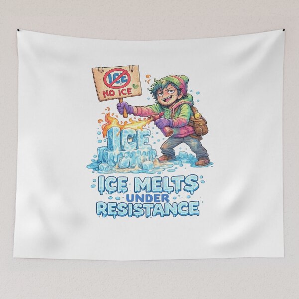 Item preview, Ice Melts Under Resistance No ICE Protest - USA Immigration designed and sold by Aryabek.