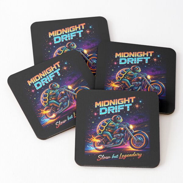 Item preview, Midnight Drift – Slow but Legendary Turtle Rider designed and sold by Dogandesighn.
