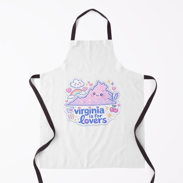 Item preview, Virginia Is for Lovers Cute Kawaii State Map designed and sold by Aryabek.