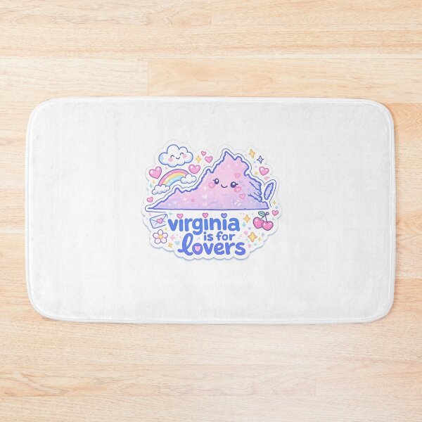 Item preview, Virginia Is for Lovers Cute Kawaii State Map designed and sold by Aryabek.