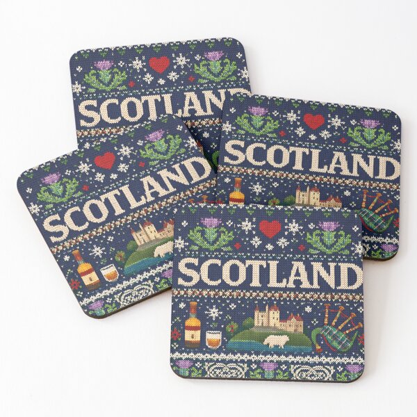 Item preview, Scotland holiday symbols, travel, cozy knitting pattern designed and sold by Mauswohn.
