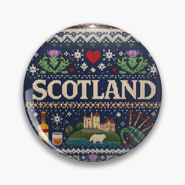 Item preview, Scotland holiday symbols, travel, cozy knitting pattern designed and sold by Mauswohn.