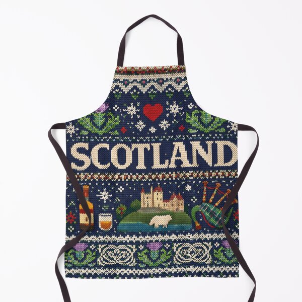 Item preview, Scotland holiday symbols, travel, cozy knitting pattern designed and sold by Mauswohn.