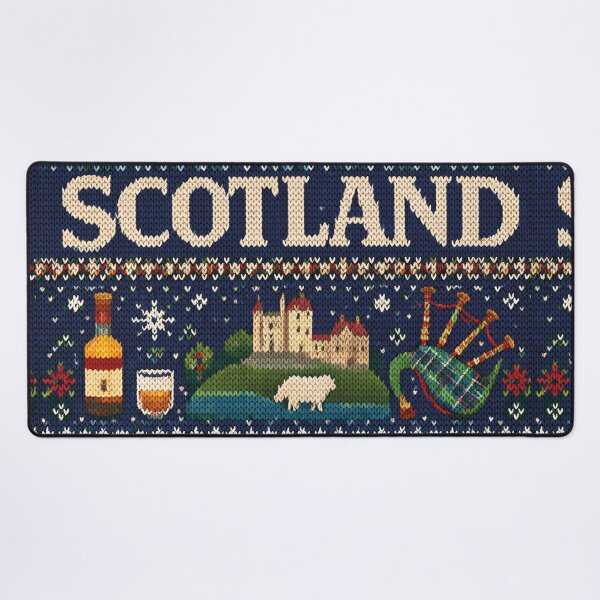 Item preview, Scotland holiday symbols, travel, cozy knitting pattern designed and sold by Mauswohn.