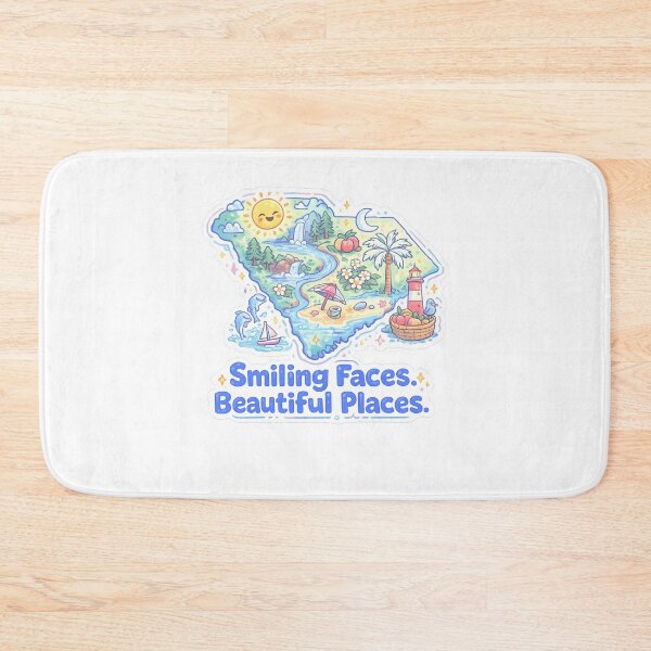 Item preview, Smiling Faces Beautiful Places North Carolina Scenic Map designed and sold by Aryabek.
