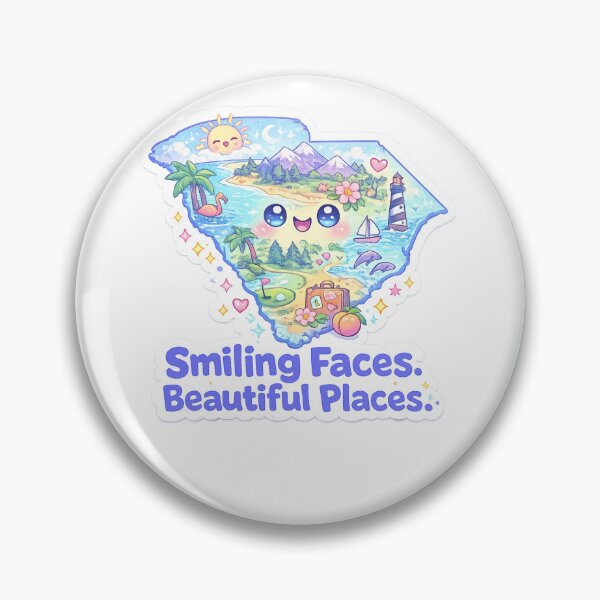 Item preview, Smiling Faces Beautiful Places South Carolina Scenic Map designed and sold by Aryabek.