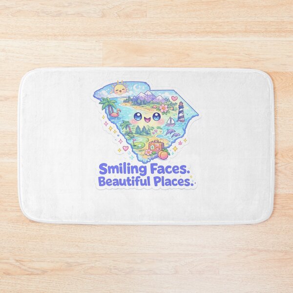 Item preview, Smiling Faces Beautiful Places South Carolina Scenic Map designed and sold by Aryabek.