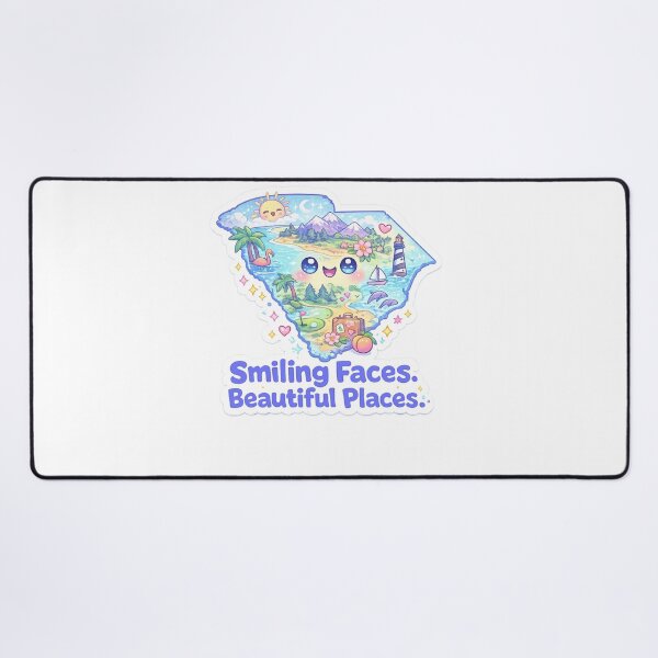 Item preview, Smiling Faces Beautiful Places South Carolina Scenic Map designed and sold by Aryabek.