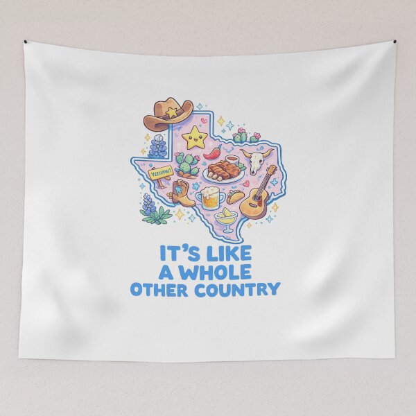 Item preview, It’s Like a Whole Other Country Texas Cute State Map designed and sold by Aryabek.