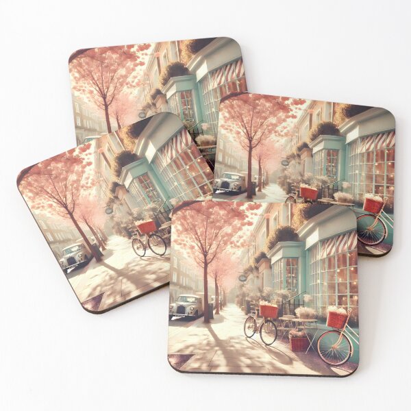 Item preview, Cozy Café Street in Spring Light designed and sold by Koalangel.