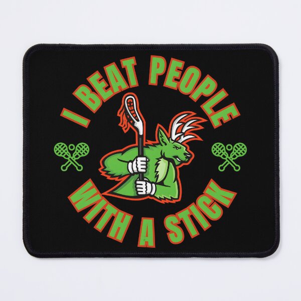 Item preview, I Beat People With A Stick – Funny Sports Humor Tee & Gifts | Lacrosse Pool Billiards Design designed and sold by Teetreasure2.