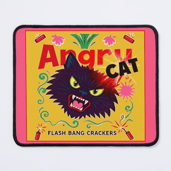 Item preview, Angry Cat Supercharged Flash Bang Crackers - Vintage Fireworks designed and sold by Corinne Alexa Jackson.