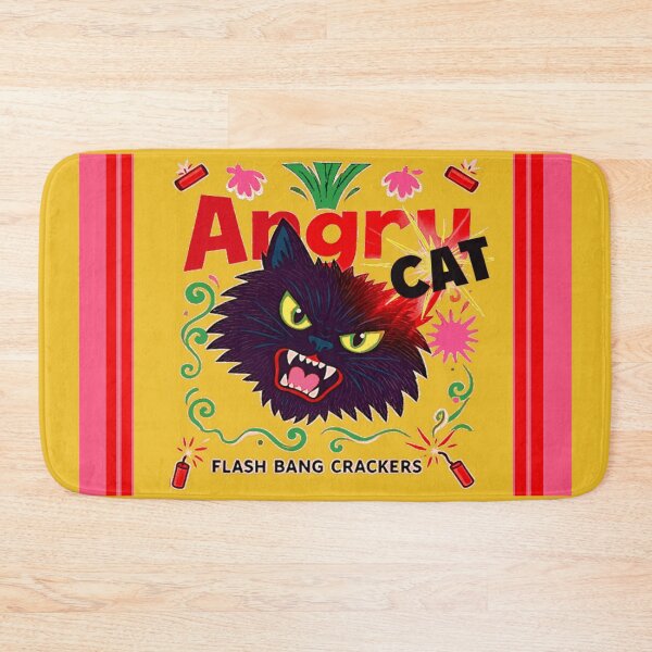 Item preview, Angry Cat Supercharged Flash Bang Crackers - Vintage Fireworks designed and sold by Corinne Alexa Jackson.