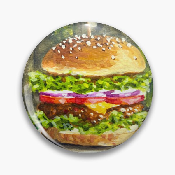 Item preview, The Artisanal Bun: A Gouache Burger Study designed and sold by QamarART Paintings.