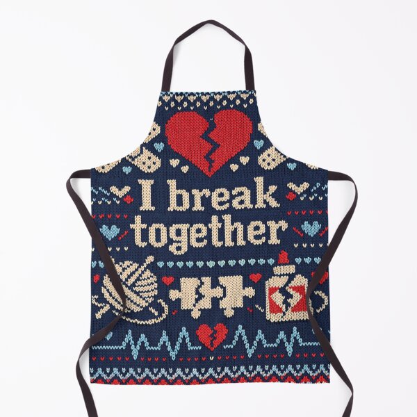 Artikelvorschau, I break together Denglisch Spruch Strickmuster Design entworfen und verkauft von Mauswohn.