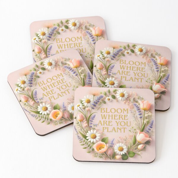 Item preview, Bloom Where You Are Planted Typography Art designed and sold by Koalangel.