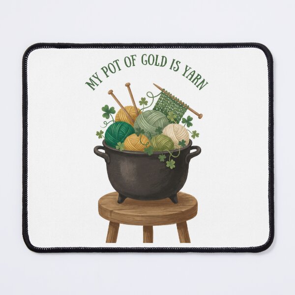 Item preview, My Pot of Gold is Yarn - Knitting Crochet Irish Craft Lover Gift designed and sold by Luminari Creations.