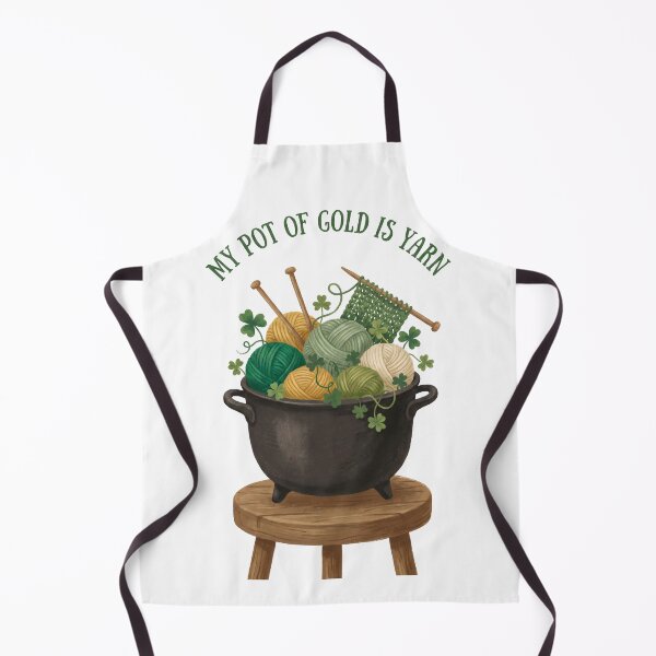 Item preview, My Pot of Gold is Yarn - Knitting Crochet Irish Craft Lover Gift designed and sold by Luminari Creations.