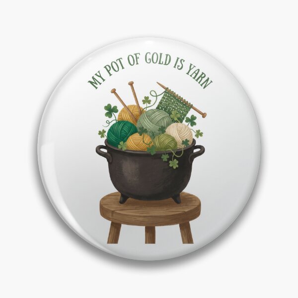 Item preview, My Pot of Gold is Yarn - Knitting Crochet Irish Craft Lover Gift designed and sold by Luminari Creations.