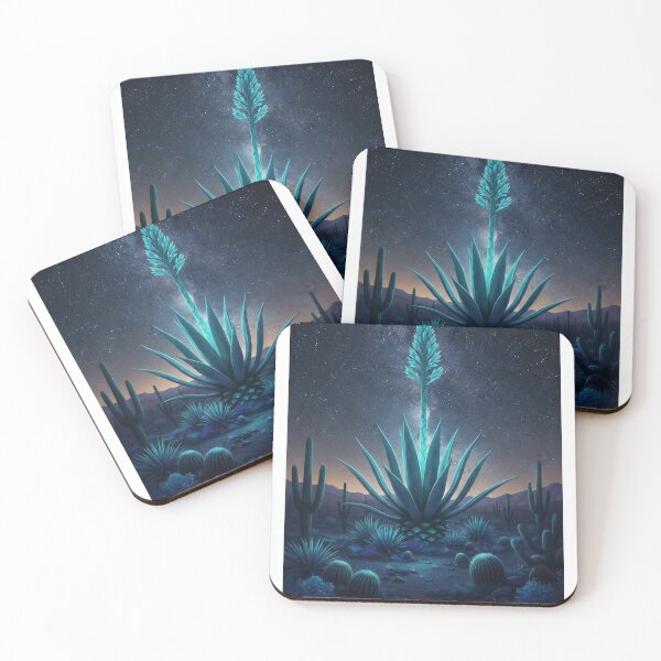 Item preview, Baja California - Magical Agave Desert Night Poster designed and sold by Rod_Studio_Shop.