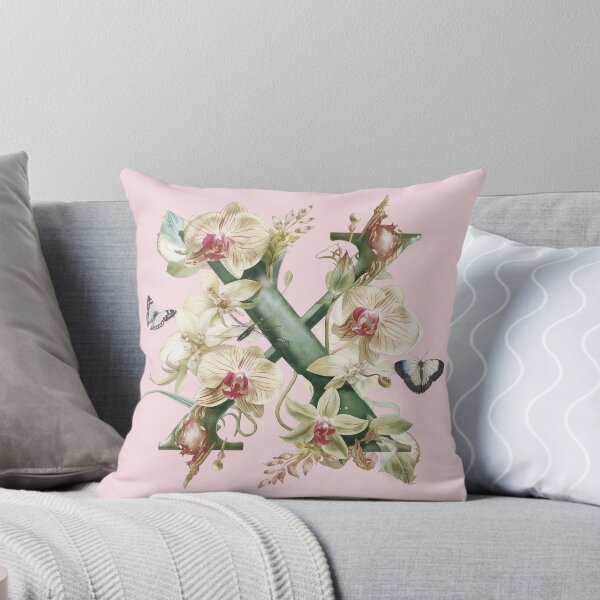 Item preview, Elegant Botanical Letter X Monogram – Floral Orchid & Butterfly Illustration | Nature-Inspired Aesthetic Decor designed and sold by AmenAlways.