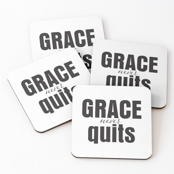 Item preview, Grace Never Quits – Christian Faith Typography T-Shirt Design designed and sold by CrossCrafted.