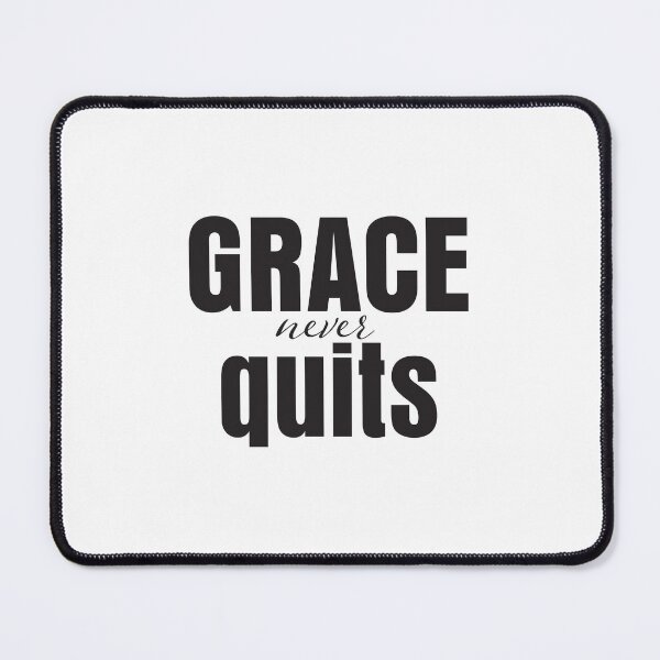 Item preview, Grace Never Quits – Christian Faith Typography T-Shirt Design designed and sold by CrossCrafted.