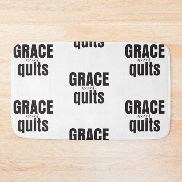 Item preview, Grace Never Quits – Christian Faith Typography T-Shirt Design designed and sold by CrossCrafted.