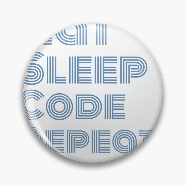 Item preview, Eat Sleep Code Repeat - Retro Blue Typography Design designed and sold by WalidRhedifa.